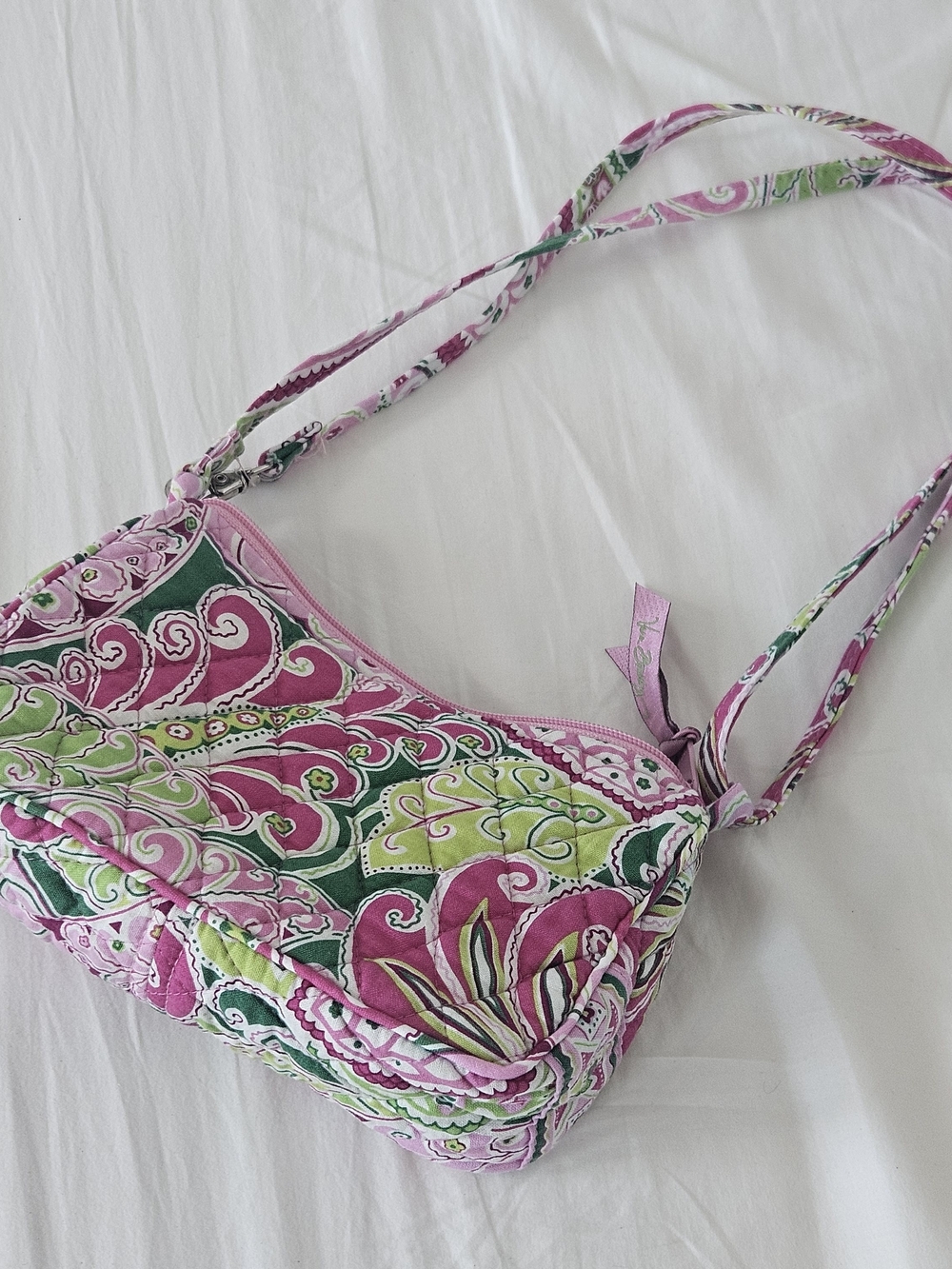 vera bradley pinwheel pink mini shoulder bag